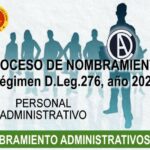 Convocatoria al proceso de nombramiento de personal administrativo contratado bajo el Régimen del D.Leg.N°276 para el año fiscal 2026